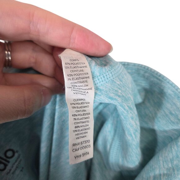 Alo Yoga High-Waist Alosoft Lounge Legging in Blue Quartz Heather - Picture 8 of 10